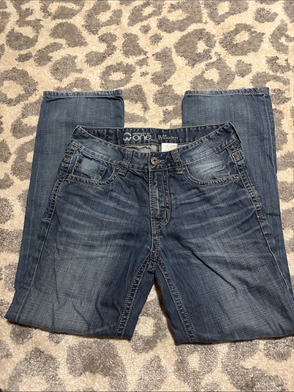 Warehouse Men’s Medium Blue Straight Jeans